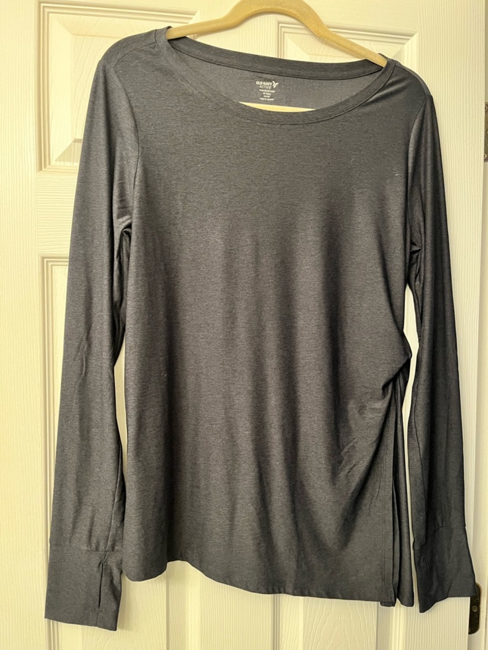 Old Navy Charcoal Gray Long Sleeve Crewneck Top